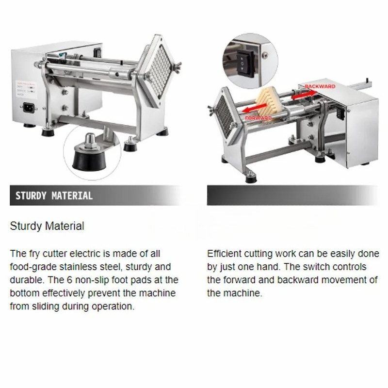 Commercial Kitchen Plumbing - Máquina Elétrica de Cortar Batata Frita