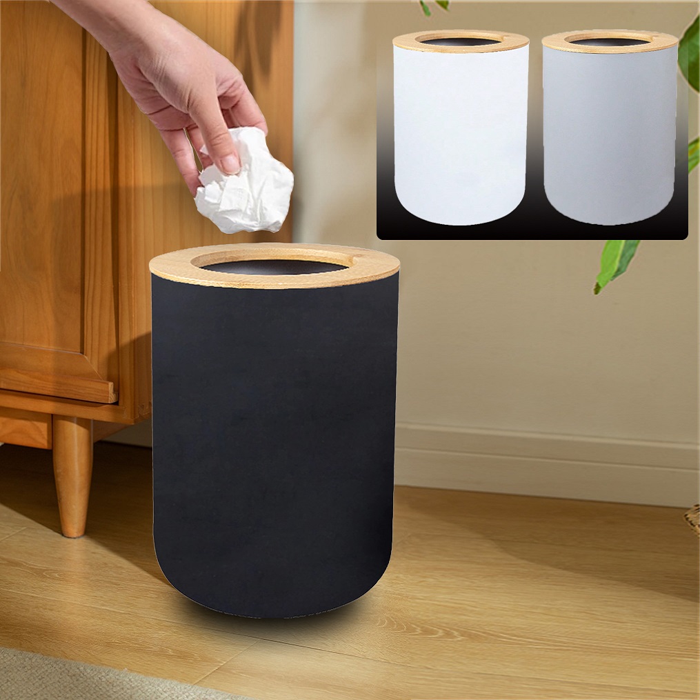 Commercial Kitchen Trash Can - Lixeira de plástico preta moderna, lata
