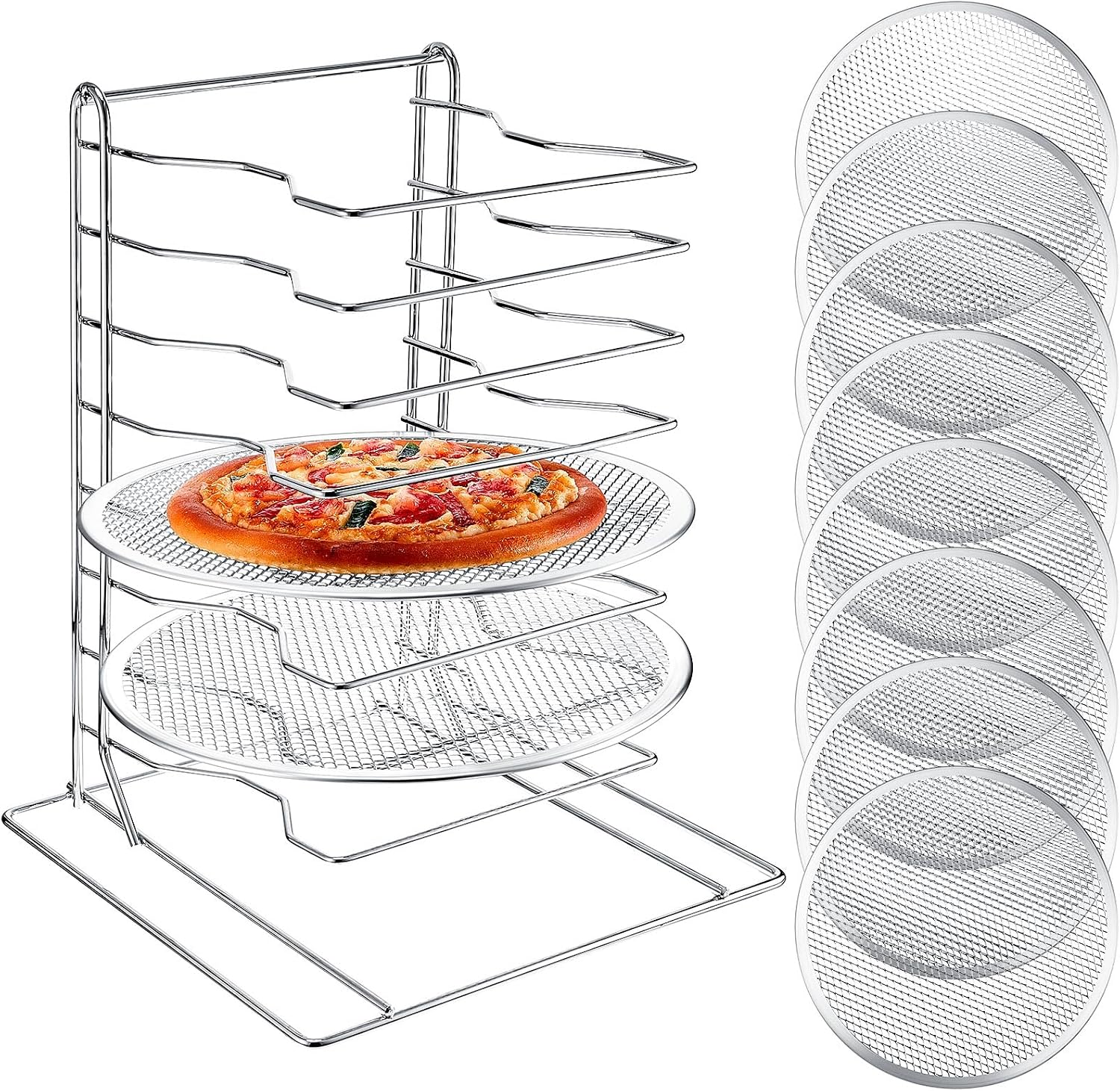 Commercial Kitchen Set - Suporte para Pizza de 8 Níveis