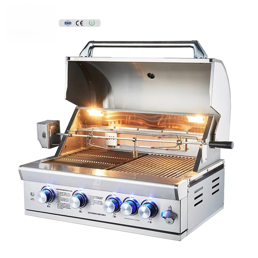 Commercial Kitchen Grill - Churrasqueira a Gás de Aço Inoxidável