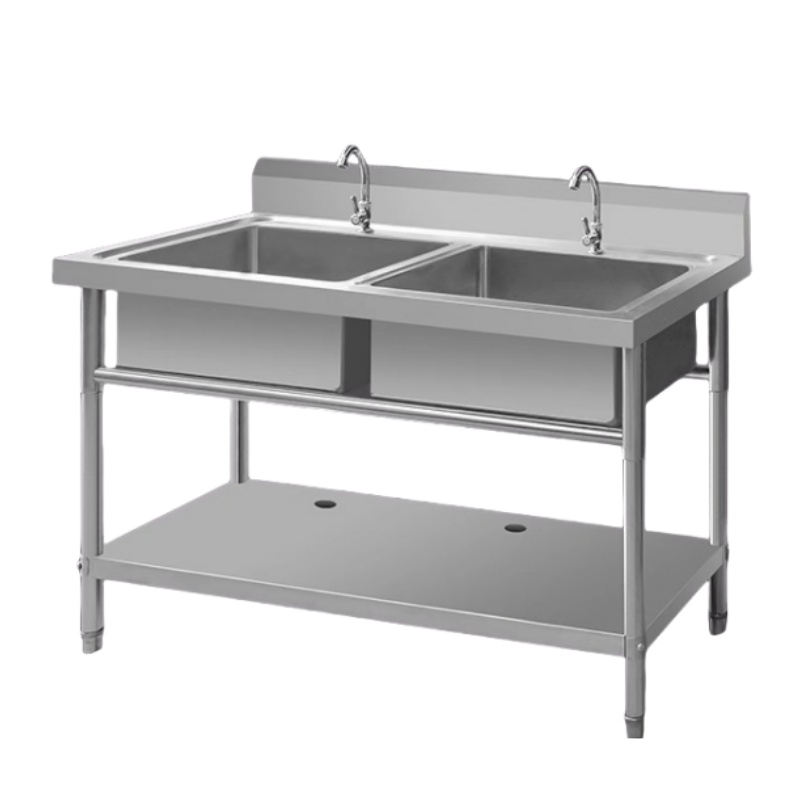 Commercial Kitchen Plumbing - Pia única comercial de aço inoxidável,