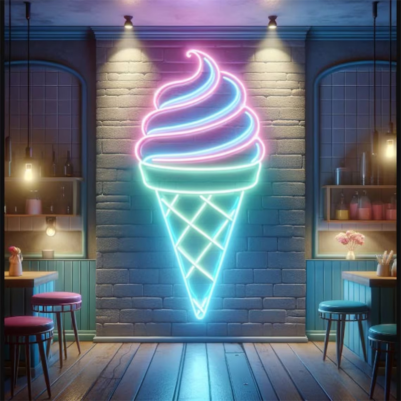 Commercial Kitchen Walls - Luz de Neon LED em Forma