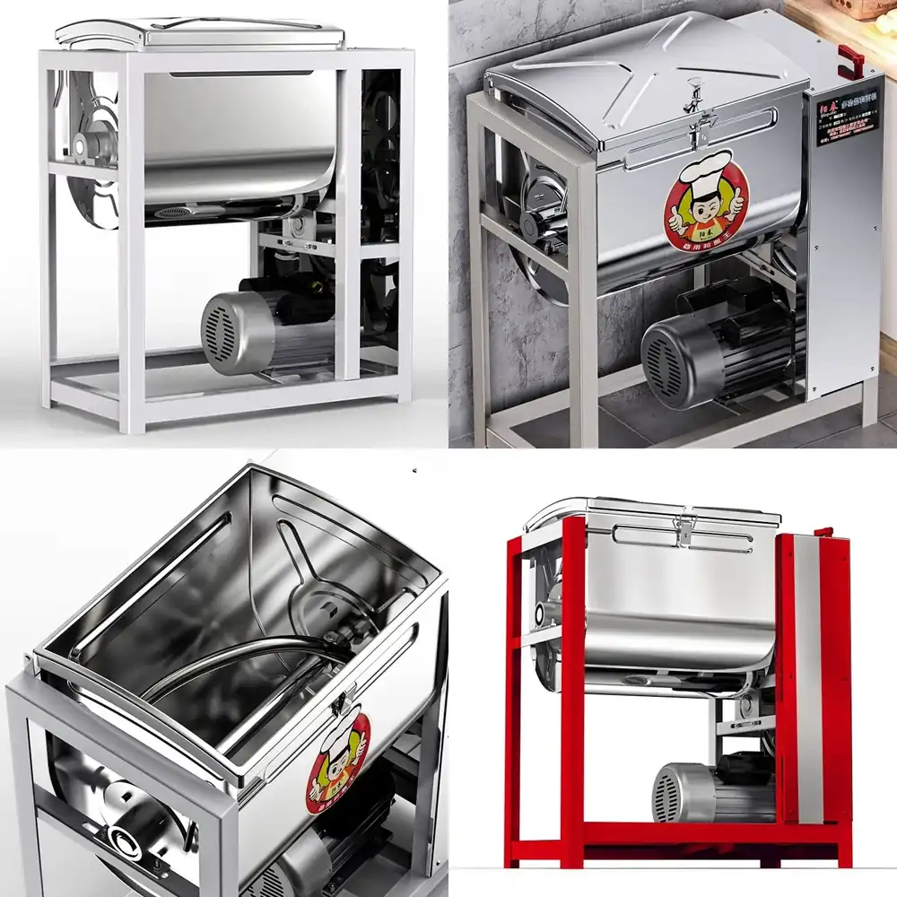 Dough Mixer Machine - Máquina Comercial de Amassar Macarrão Totalmente