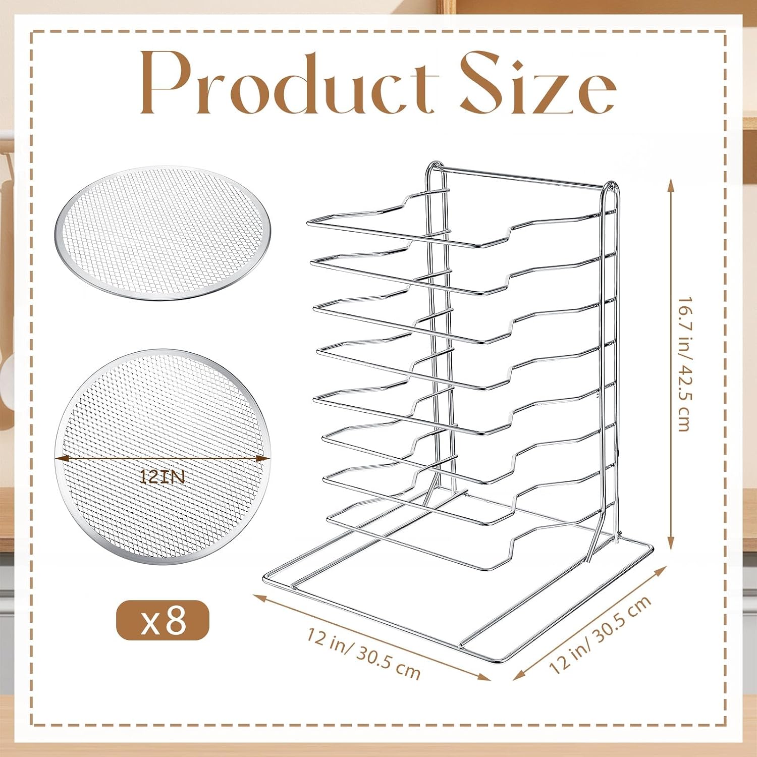 Suporte para Pizza de 8 Níveis - Commercial Kitchen Set avaliação e preço