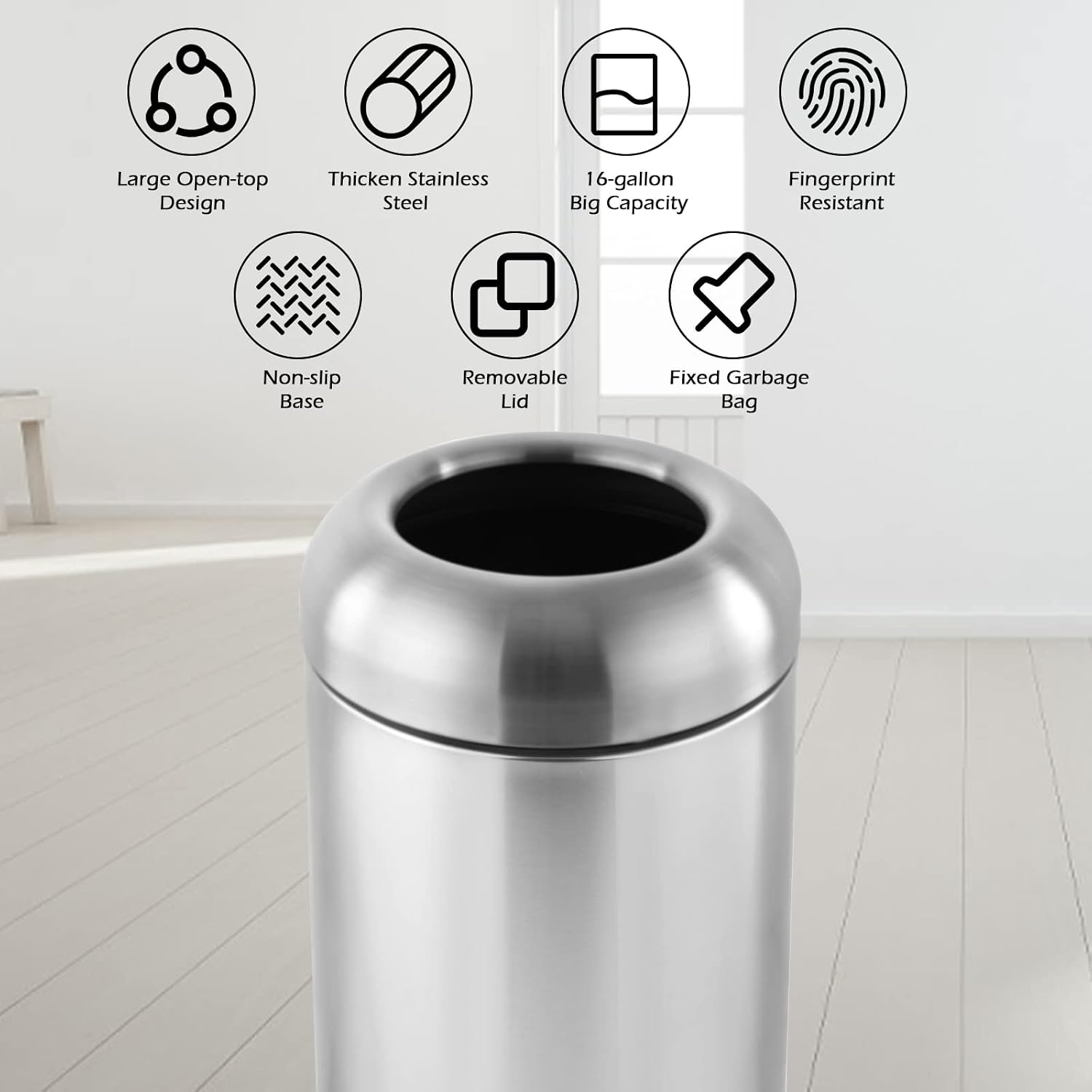 Lixeira Grande de Aço Inoxidáv - Commercial Kitchen Garbage Disposal avaliação e preço