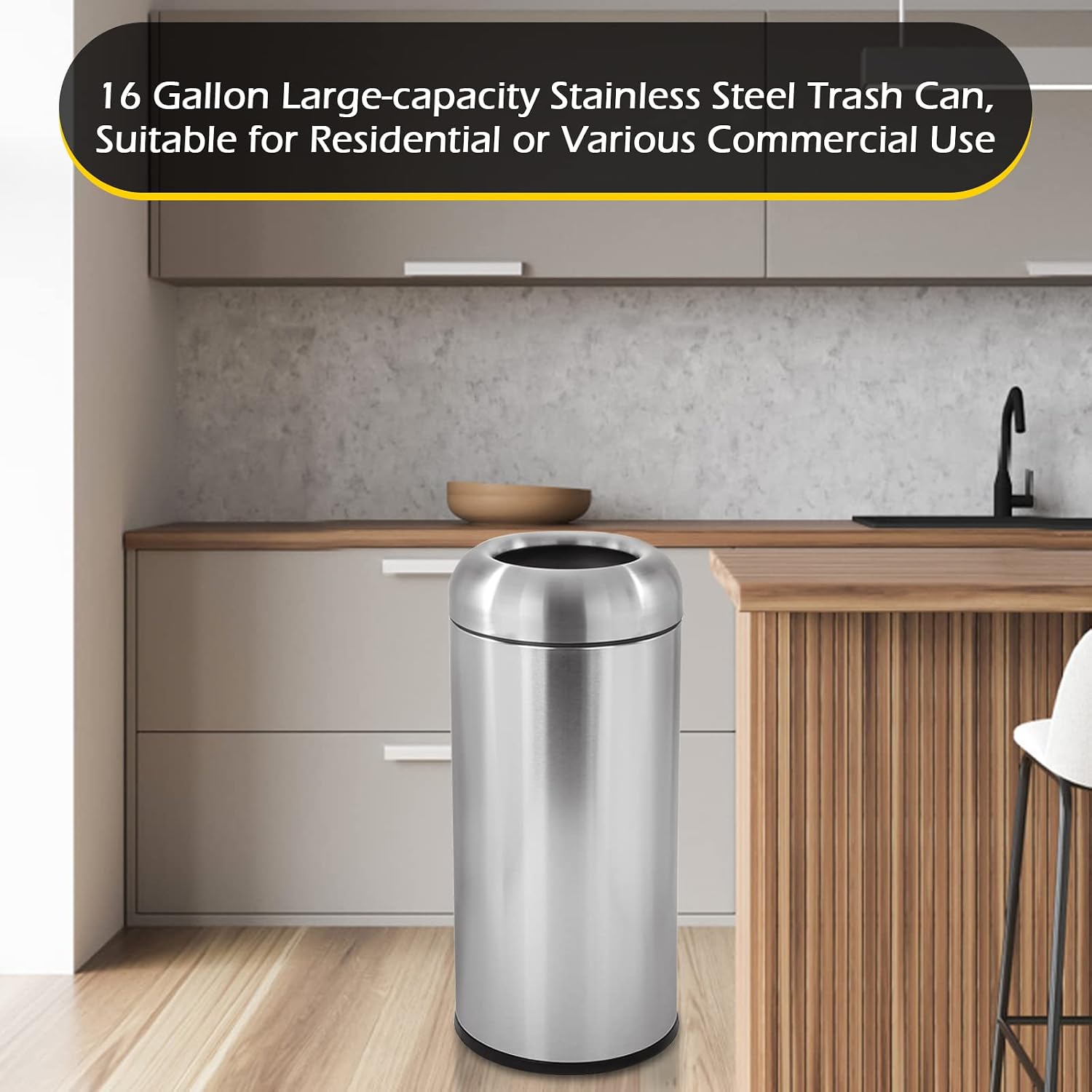 Lixeira Grande de Aço Inoxidáv - Commercial Kitchen Garbage Disposal avaliação e preço