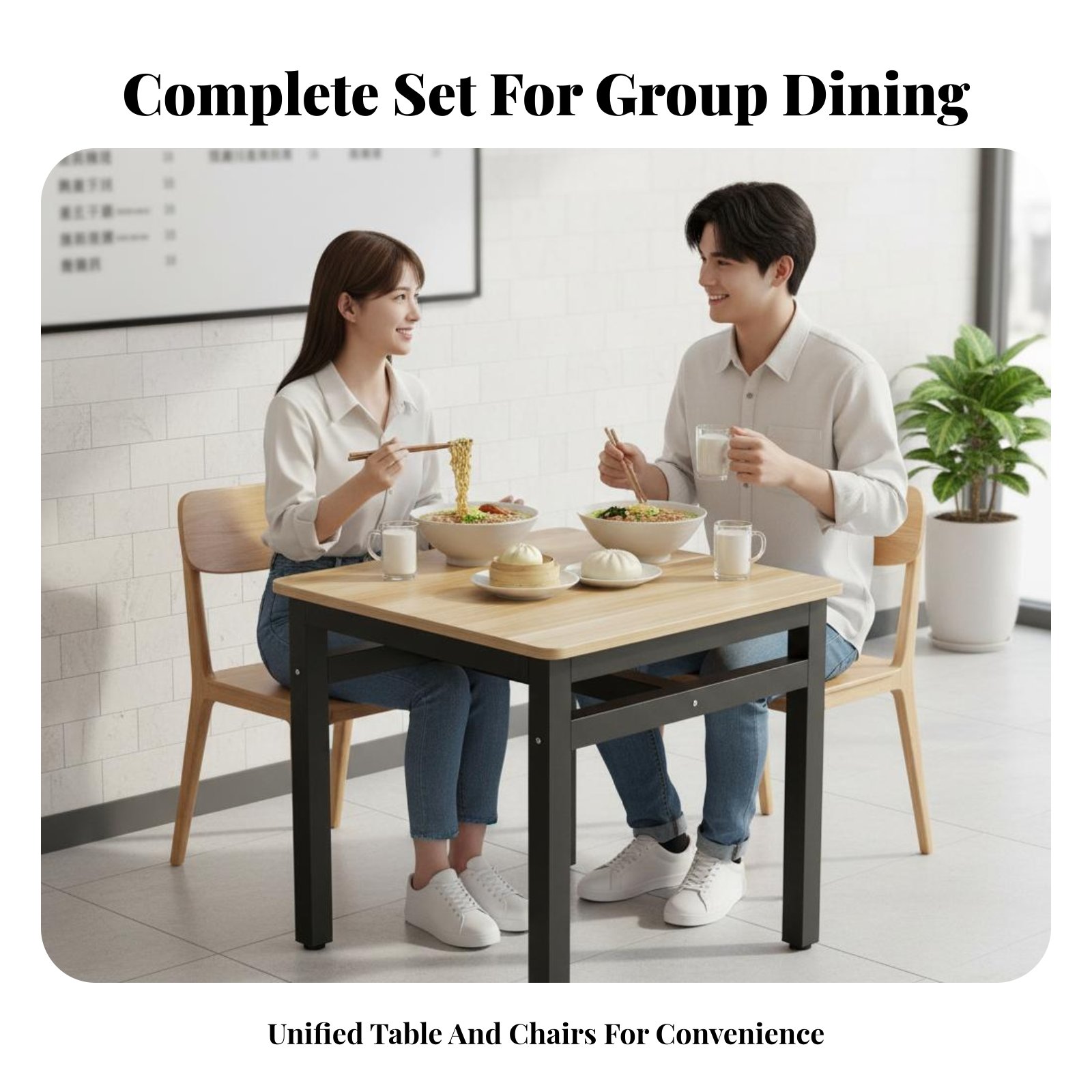 Mesa Quadrada com 4 Cadeiras,  - Commercial Kitchen Set avaliação e preço