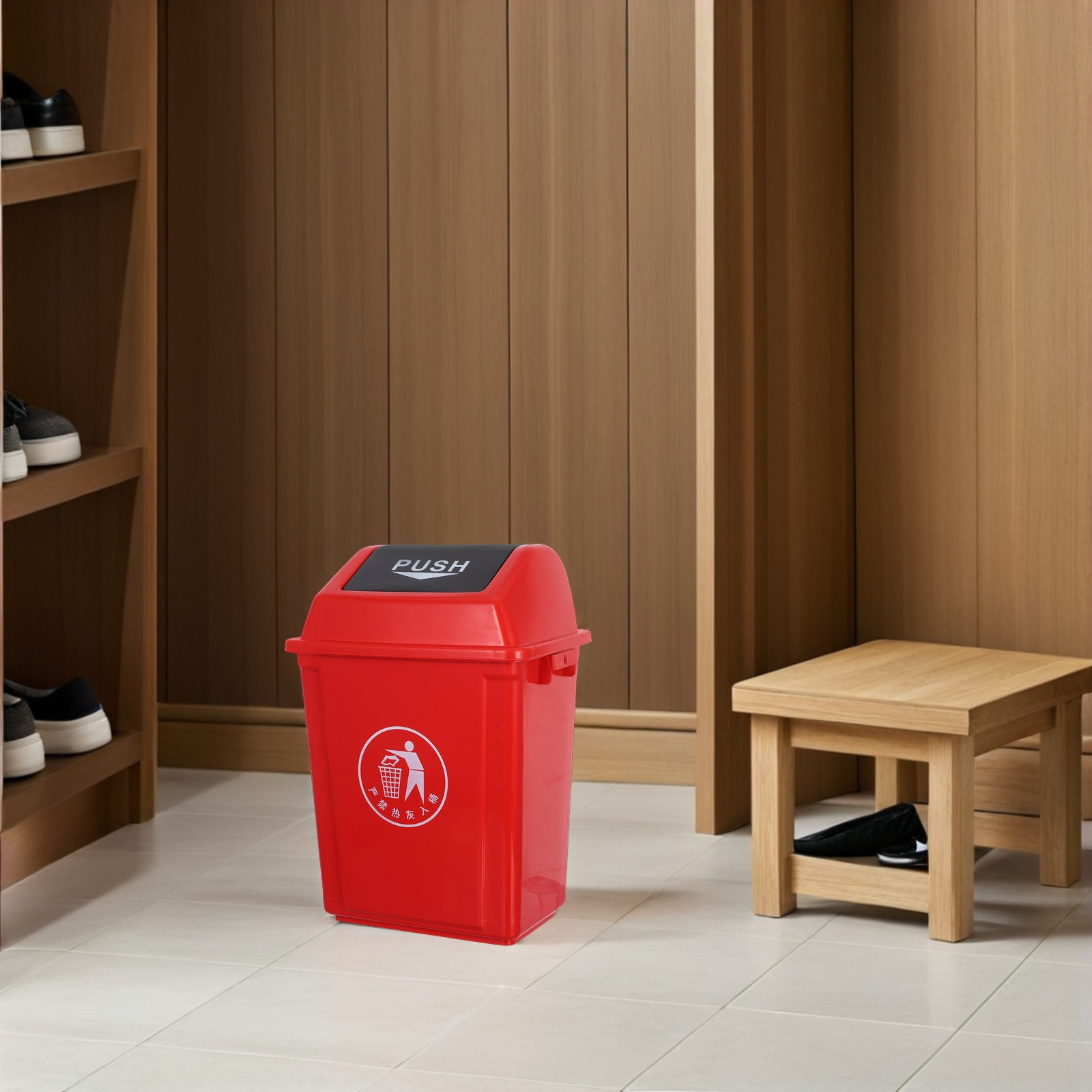 Lixeira com Tampa Basculante P - Commercial Kitchen Garbage Can avaliação e preço